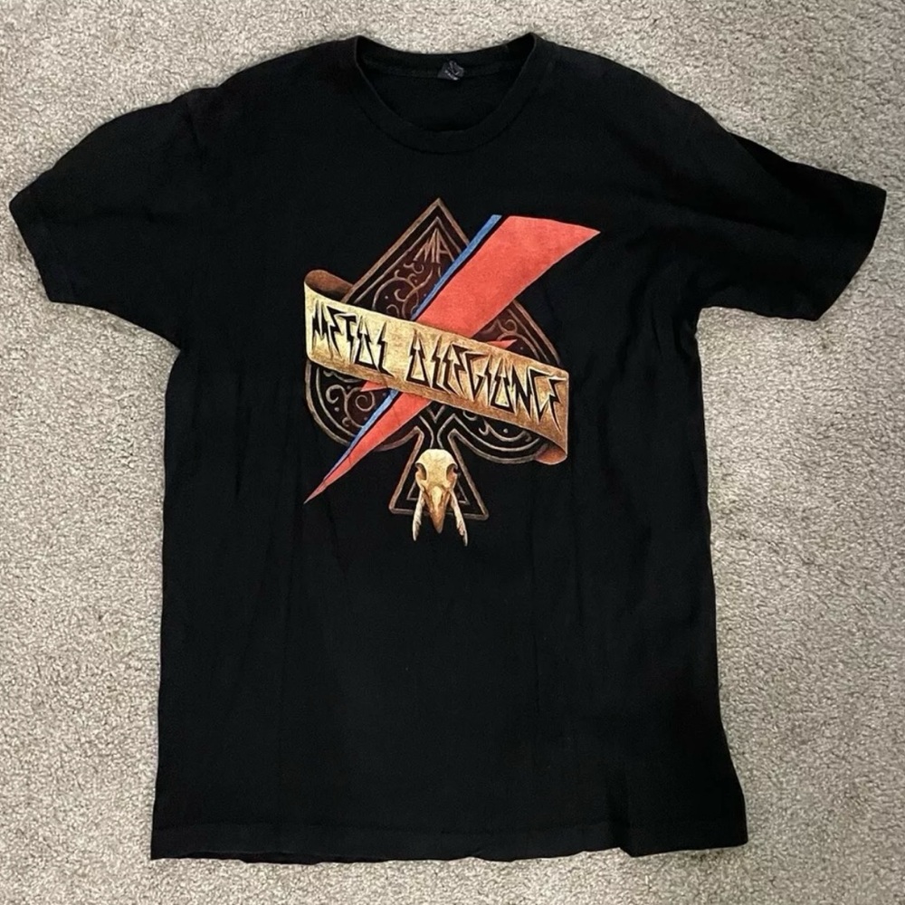 Metal Allegiance Shirt Men's Size Large Grunge Graphic Design Tultex Tag Rocker